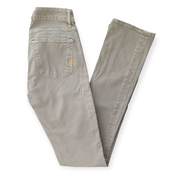 Rich & Skinny Size 24 Stretch Skinny Jeans Beige Y2K - Picture 1 of 7